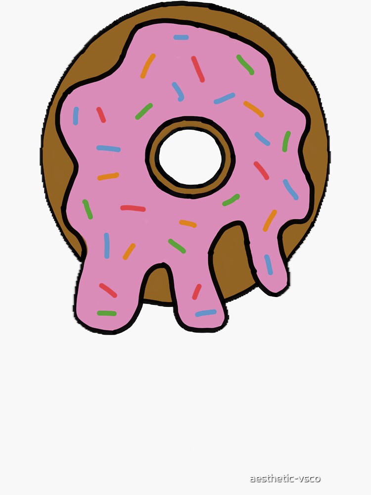 Aesthetic Vsco Dripping Donut Sticker By Aesthetic Vsco Redbubble