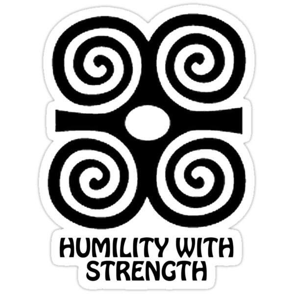 "T-Shirt Adinkra Symbol: Humility With Strength" Stickers By Keith ...