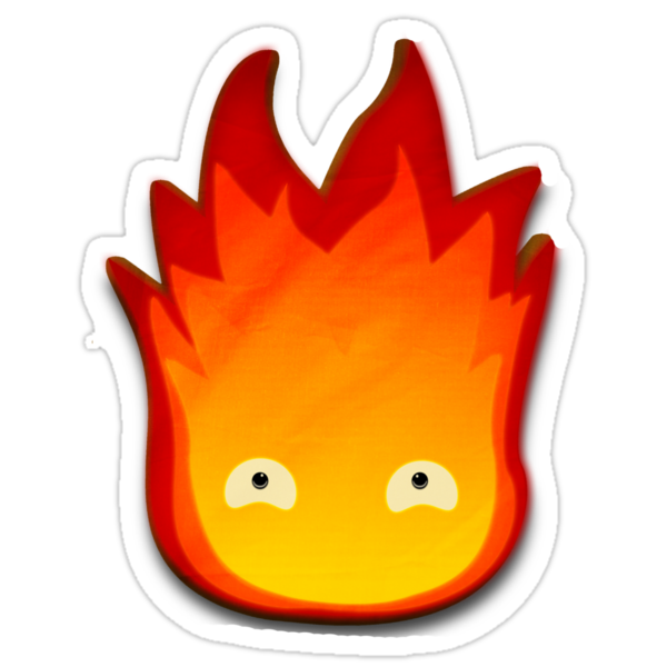 Calcifer Howls Moving Castle Stickers By Steampunkd Redbubble