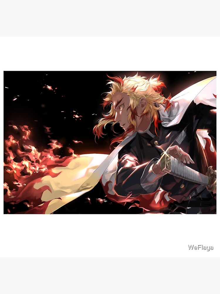 P Ster Rengoku Kyojuro Asesino De Demonios Kimetsu No Yaiba De Weflaya Redbubble