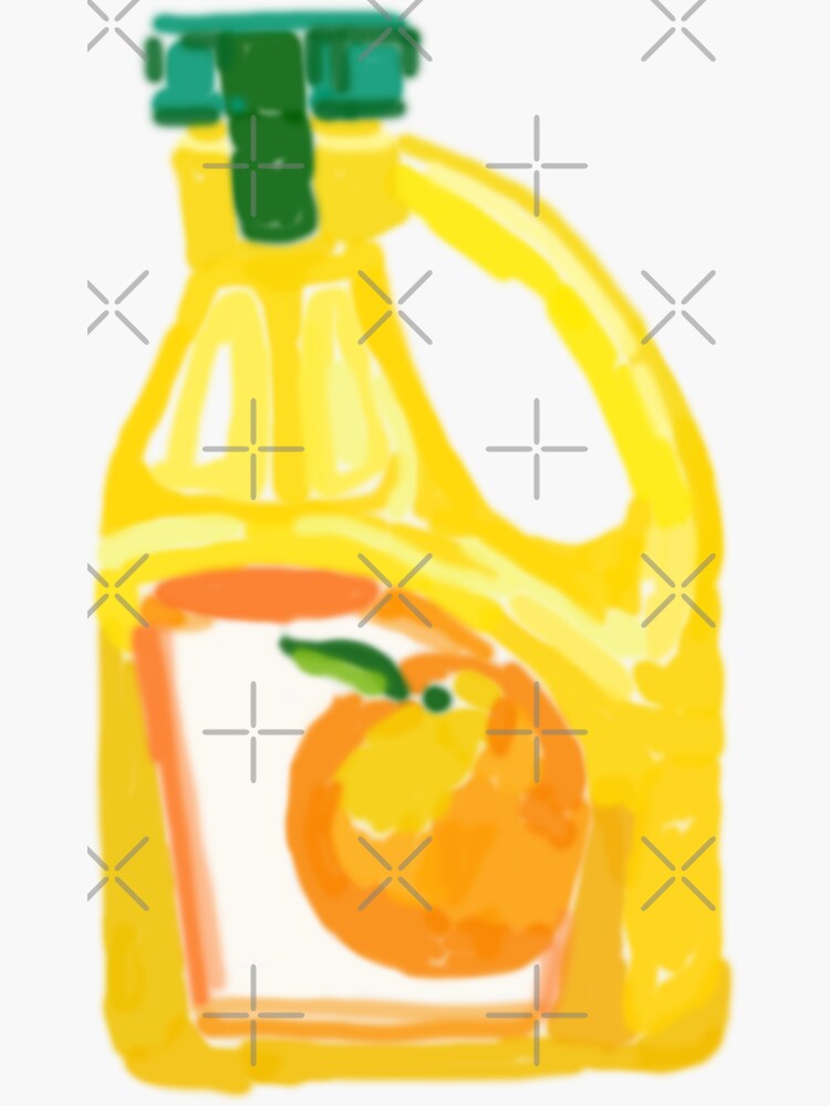 Orange Juice Sticker For Sale By Voblyil Redbubble