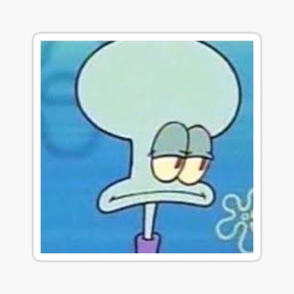 Squidward Sticker For Sale By LilBoks Redbubble