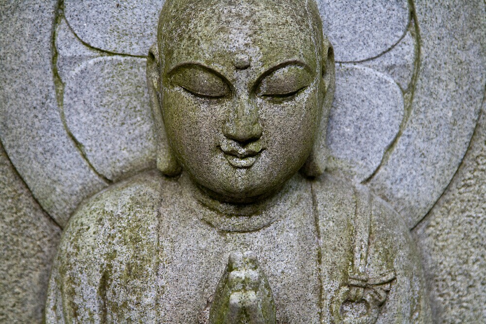 Stone Buddha Statue by Greg Shield - flat,1000x1000,075,f