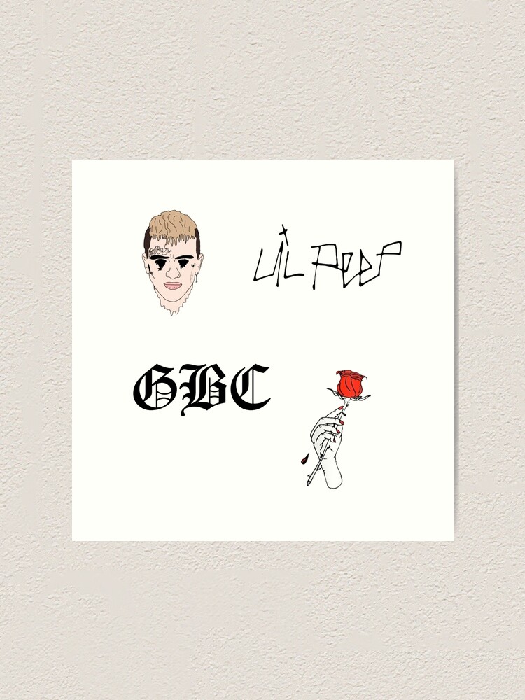 Lil Peep Sticker Pack Art Print By Fearofgod Redbubble