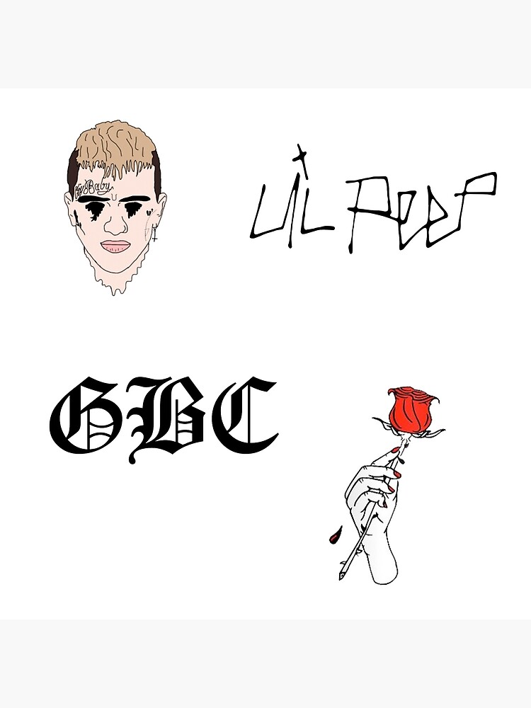 Lil Peep Sticker Pack Art Print By Fearofgod Redbubble