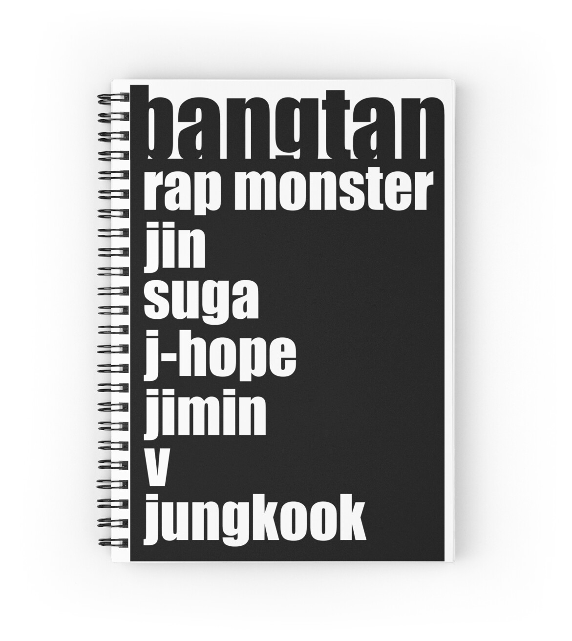 "BTS/Bangtan Boys + Names" Spiral Notebooks by ...