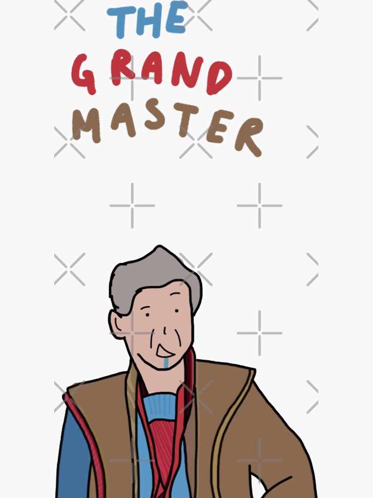 Happy Grandmaster With Words Sticker For Sale By Appleavengers