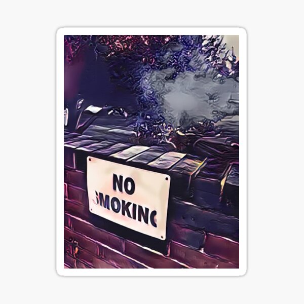 No Smoking Sticker For Sale By Mx Sides Redbubble