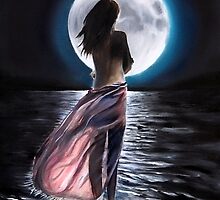 'Moon’s Song of Sorrow, Song of Love' (a collab with Chris Perry ~ art & poetry) by moonlover
