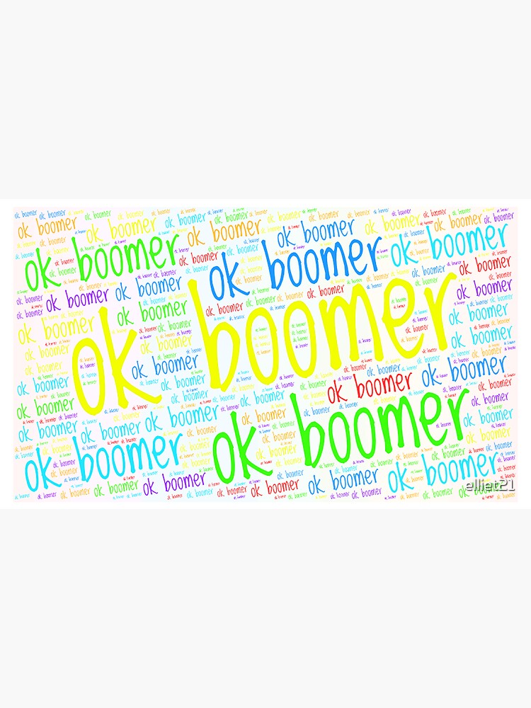 Ok Boomer Rainbow Collage Sticker For Sale By Elliet Redbubble