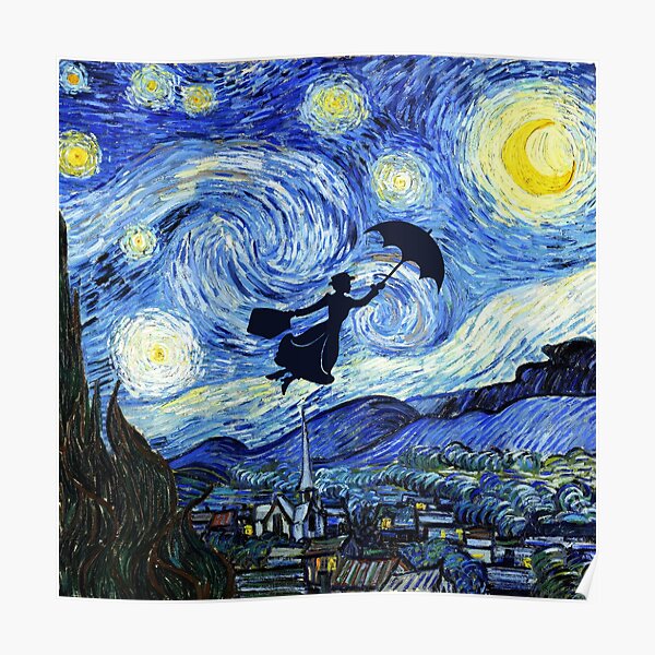 Mary Poppins Starry Night Poster For Sale By Maryedenoa Redbubble