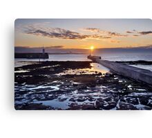 Seahouses Sunset Canvas Print