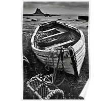 Old boat and lobster pots - Lindisfarne Poster