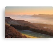 Temperature inversion - Scout Scar, Kendal Canvas Print