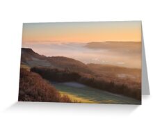 Temperature inversion - Scout Scar, Kendal Greeting Card