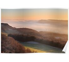 Temperature inversion - Scout Scar, Kendal Poster