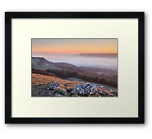 Scout Scar, Kendal - Temperature inversion Framed Print