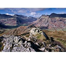 Bow Fell and the Langdale Pikes Photographic Print