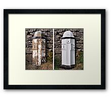 Old mile post - Kendal Framed Print