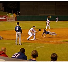 Safe!!! Stealing Third Base by Buckwhite