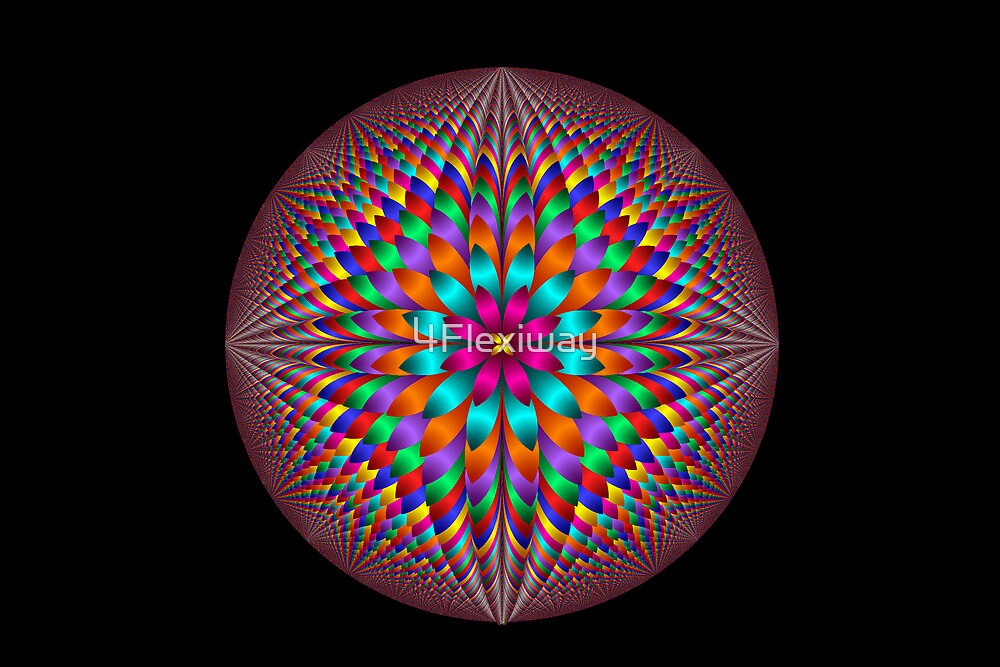 "Optical illusion fractal flower" by 4Flexiway | Redbubble