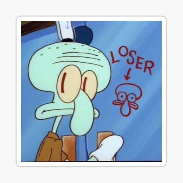 Squidward Sticker For Sale By Canyonmoon Redbubble