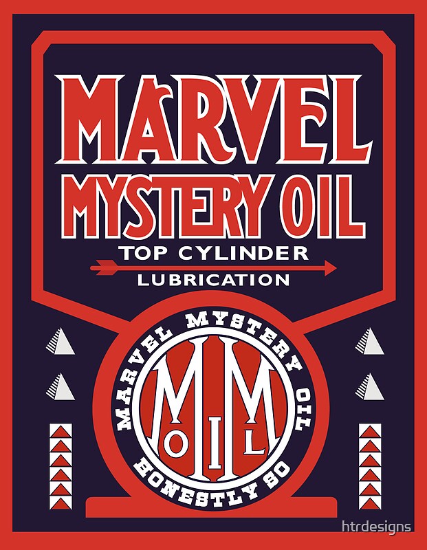 "Marvel Mystery Oil vintage sign reproduction" Canvas Prints by