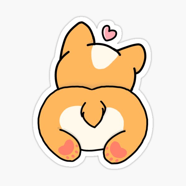 Corgi Butt Stickers Redbubble