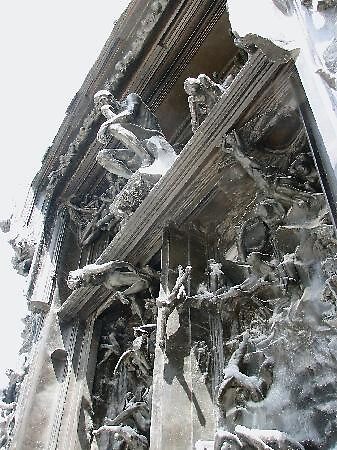 gates to hell. Rodin Gates Of Hell. closeup