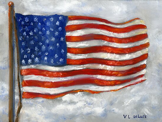 images of usa flag. Impressionistic USA Flag from