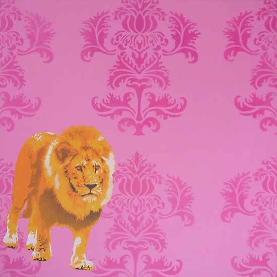 wallpaper lion. Wallpaper Lion Pink