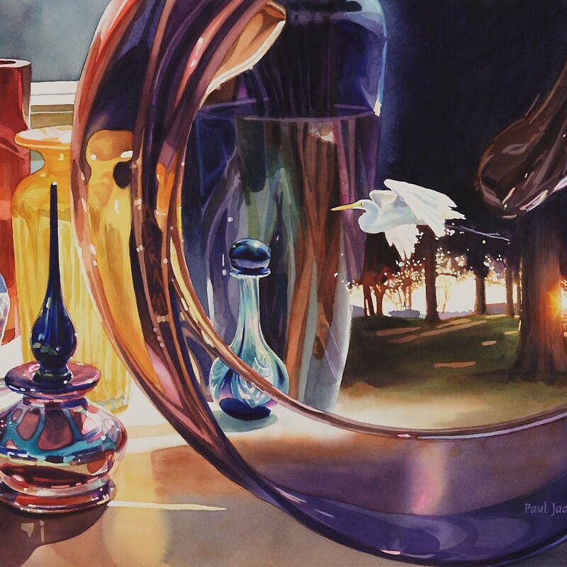 "Through The Looking Glass" Watercolor Art by Paul Jackson