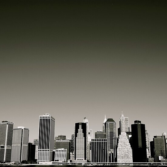 new york skyline black and white. (NYC) Skyline by michel vaqué