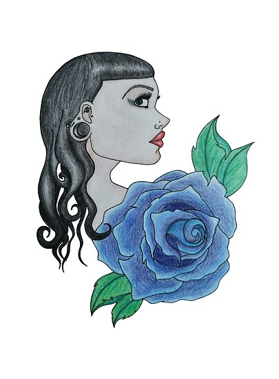 blue rose tattoos. lue rose tattoo by grostique