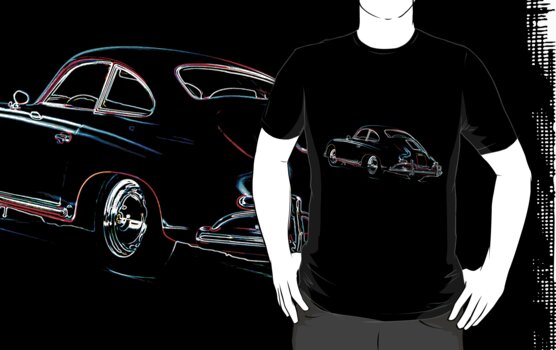 Porsche 356 Rear. Available for sale as. T-Shirts, Kids Clothes and Stickers