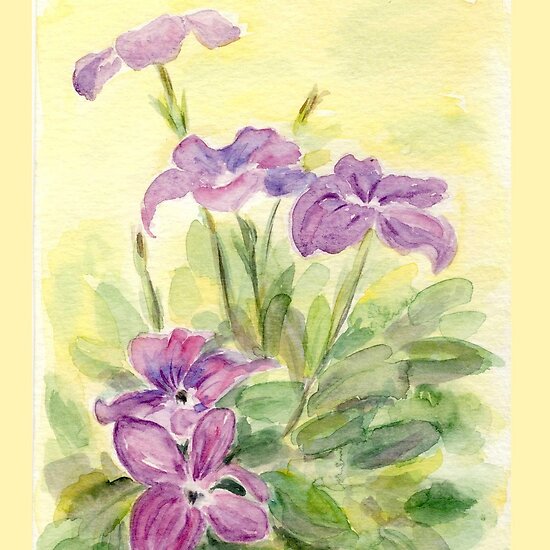 Purple Flowers by Caroline Lembke Purple Flowers by Caroline Lembke