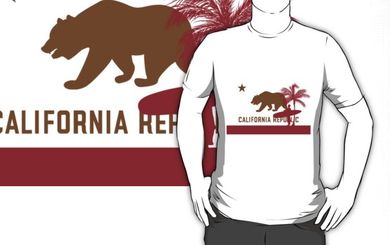 california flag. tree - California Flag by