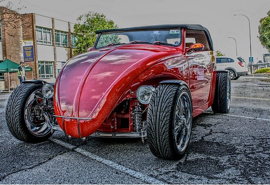 hot rod trucks wallpaper. Red Volkswagen Hot Rod