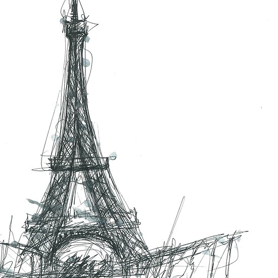 Eiffel Tower Sketch by Bradley B. Huizenga