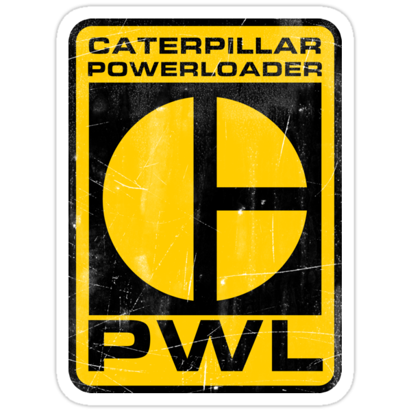 Caterpillar Powerloader logo from Aliens. Sticker!!!>>>