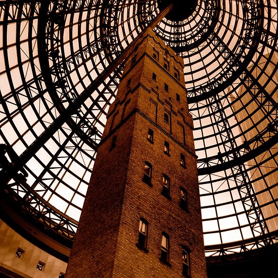 Coops Shot Tower - Angle #4 (sepia), Melbourne - The HDR Experience
