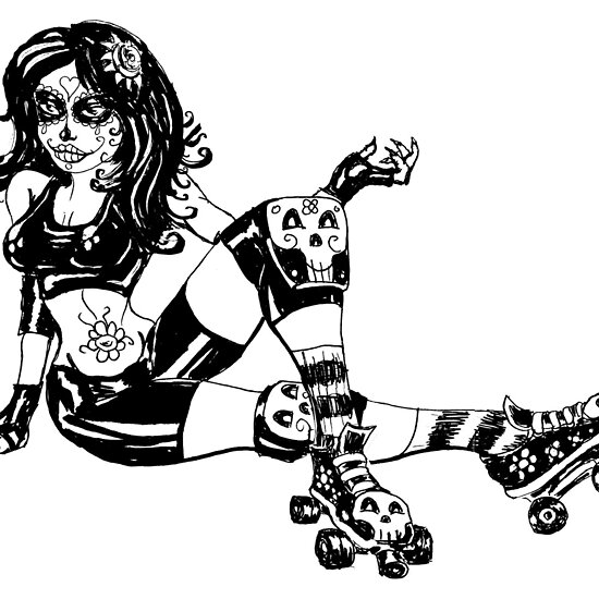 day of the dead girl. Day of the Dead Derby Girl by