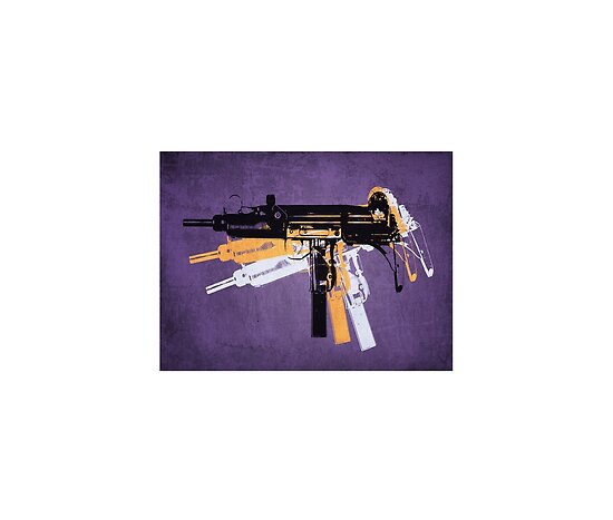 uzi submachine gun. Uzi Sub Machine Gun on Purple