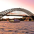 Sydney Harbour Bridge sunset by Stephen Saunders