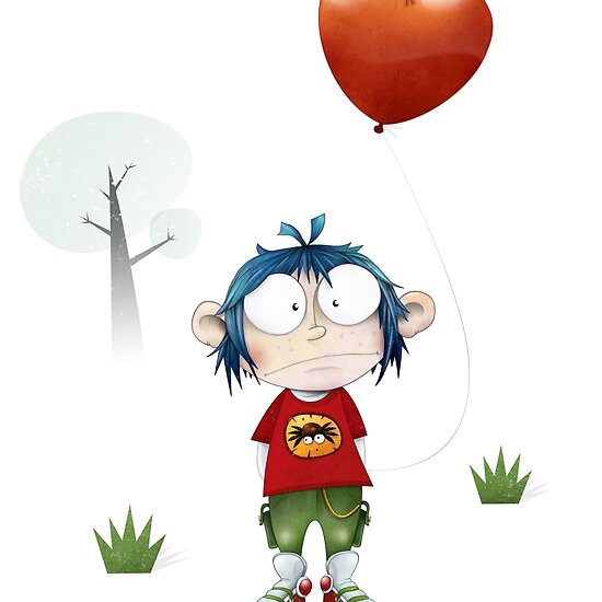 love heart balloons. Boy holding a love heart