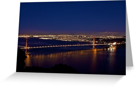 san francisco golden gate bridge at night. San Francisco, CA.