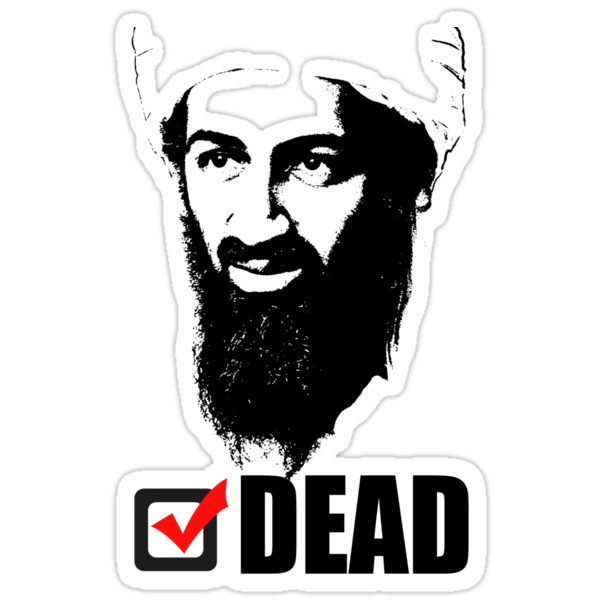 dead osama bin laden t shirt. Sticker: Osama Bin Laden Dead