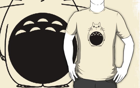 black and white earth outline. Black Totoro Outline T-Shirt