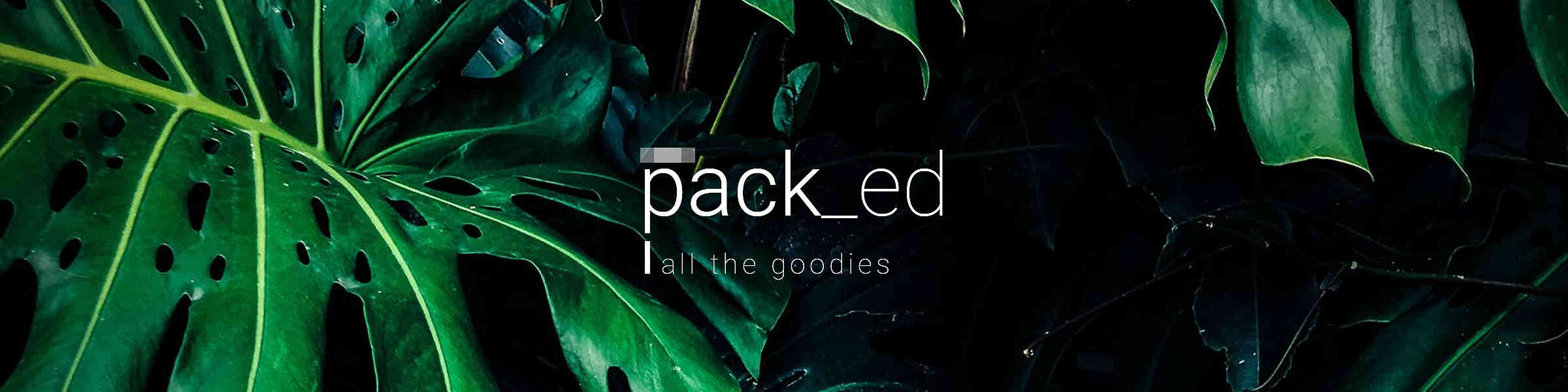Redbubble banner for @packed