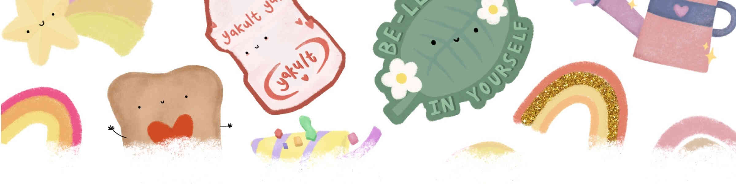 Redbubble banner for @hearted